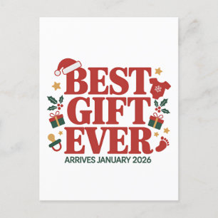 Cartão Postal De Festividades Chegou o melhor presente no Casal de Natal de jane