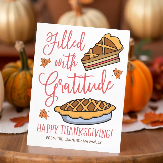 Cartão Postal De Festividades Cheio de Gratidão Feliz Ação de Graças (Criador carregado)