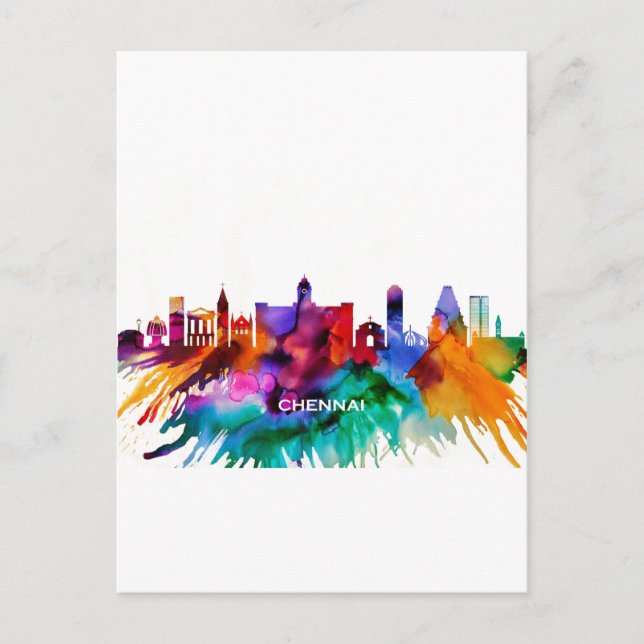 Cartão Postal De Festividades Chennai Skyline (Frente)