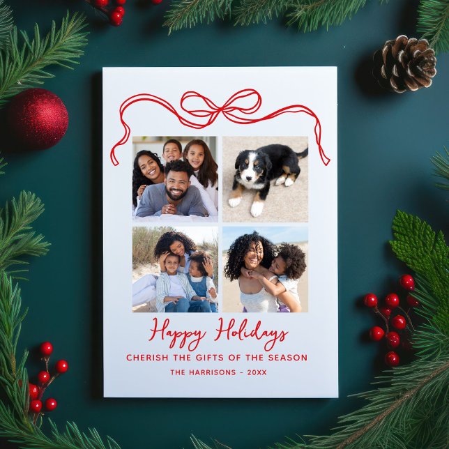 Cartão Postal De Festividades Cherish The Gifts, Arco, 4 Fotocolagem Feliz (Criador carregado)