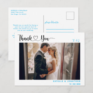 Cartão Postal De Festividades Chic Minimalista   Agradecimento Estiloso em Calig