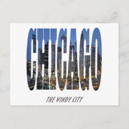 Cartão Postal De Festividades Chicago Skyline