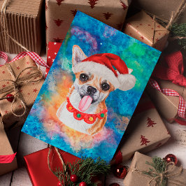 Cartão Postal De Festividades Chihuahua Breed Dog Natal