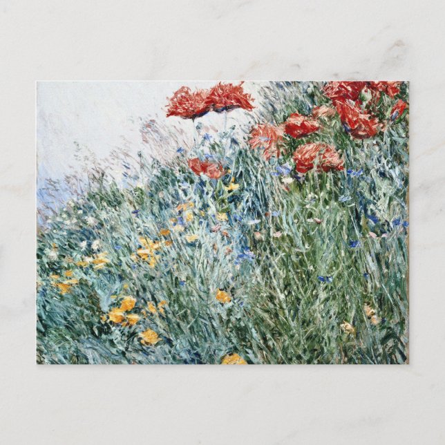 Cartão Postal De Festividades Childe Hassam - Poppies, Appledore (Frente)