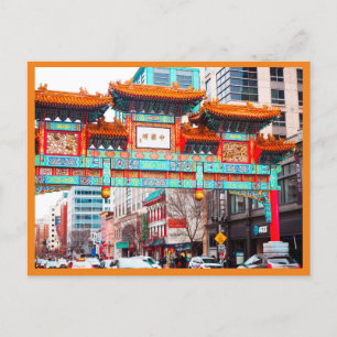 Cartão Postal De Festividades Chinatown em Washington DC.