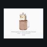 Cartão Postal De Festividades Chocolate Snowman Milkshake Sweet Natal<br><div class="desc">Ilustração de um milkshake de jarro de chocolate cheio de chantilly chicoteada,  fudge quente,  caramelo,  chips de chocolate,  sprinkles,  biscoito de Natal em floco de neve e boneco de neve marshmallow.</div>