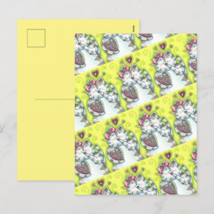 CARTÃO POSTAL DE FESTIVIDADES CHOCOLATES DO ADMIRER SECRETO DE KITTEN, NAMORADOS