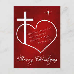 Cartão Postal De Festividades Christian Merry Christmas - personalizável