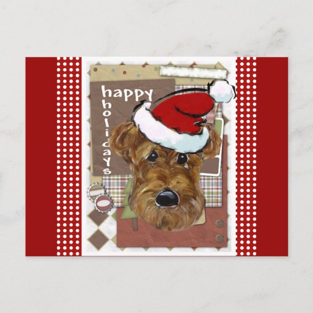 CARTÃO POSTAL DE FESTIVIDADES CHRISTMAS AIREDALE (Frente)