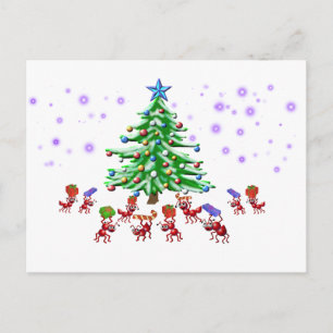 Cartão Postal De Festividades Christmas Ant-ticipation