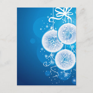 Cartão Postal De Festividades Christmas Balls