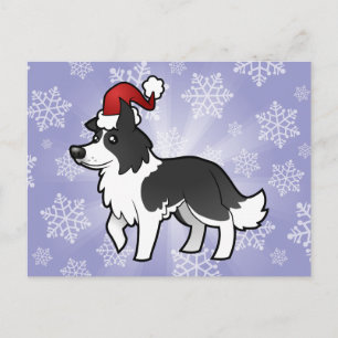 Cartão Postal De Festividades Christmas Border Collie