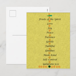 Cartão Postal De Festividades Christmas card- fruits of the spirit
