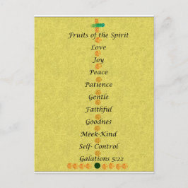 Cartão Postal De Festividades Christmas card- fruits of the spirit
