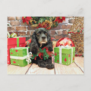 Cartão Postal De Festividades Christmas - Cocker Spaniel - Lily