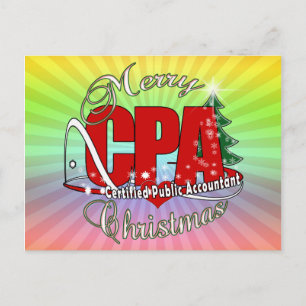 Cartão Postal De Festividades CHRISTMAS CPA Certified Public Accountants