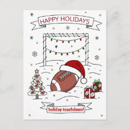 Cartão Postal De Festividades Christmas football Ball Santa Hat Greeting Cards