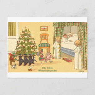 CARTÃO POSTAL DE FESTIVIDADES CHRISTMAS GREETINGS INTERNATIONAL MORE