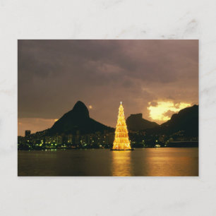 Cartão Postal De Festividades Christmas In Rio De Janeiro Brazil