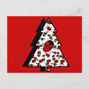 CARTÃO POSTAL DE FESTIVIDADES CHRISTMAS LADYBUGS