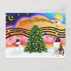 Cartão Postal De Festividades Christmas Music 2 - Saint Bernard 1