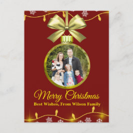 Cartão Postal De Festividades Christmas Ornament Holiday Photo Card