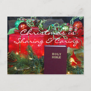 Cartão Postal De Festividades Christmas Sharing & Caring Postcard2 - customize