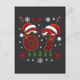 Cartão Postal De Festividades Christmas Six Seven 67 Santa Xmas Gen Alpha