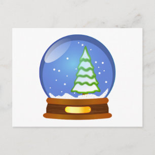 Cartão Postal De Festividades Christmas Snow Globe