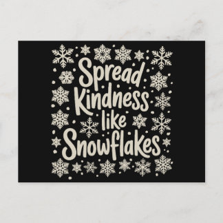 Cartão Postal De Festividades Christmas Spread Kindness Like Snowflakes Xmas