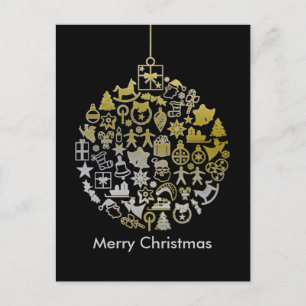 Cartão Postal De Festividades Christmas Tree Ball Ornament + your ideas