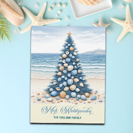 Cartão Postal De Festividades Christmas Tree Beach Mele Kalikimaka