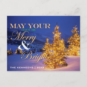 Cartão Postal De Festividades Christmas Trees in Park City
