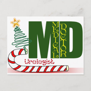 CARTÃO POSTAL DE FESTIVIDADES CHRISTMAS UROLOGIST - MÉDICO - MD