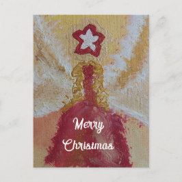 Cartão Postal De Festividades Christmasangel gift love feiertagspostkarte