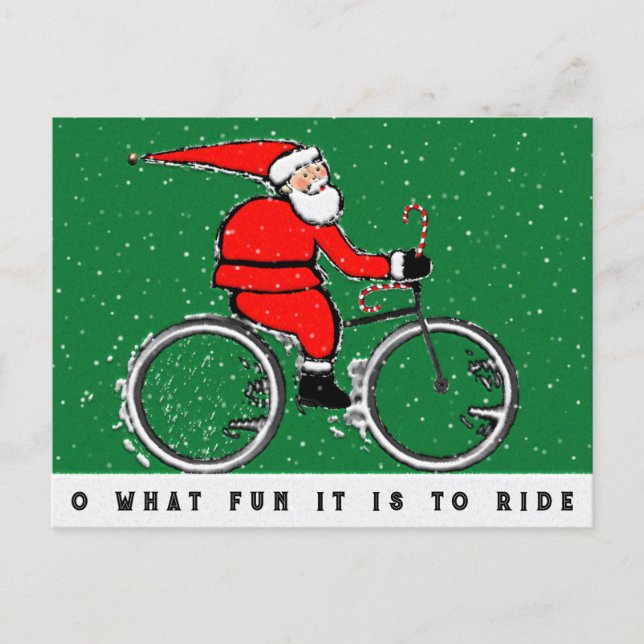 Cartão Postal De Festividades Ciclismo de Natal (Frente)