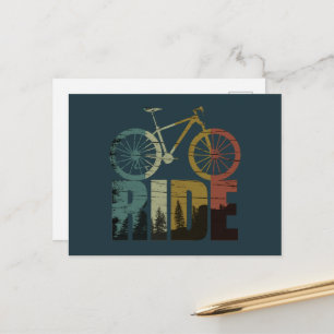 Cartão Postal De Festividades ciclista de montanhas