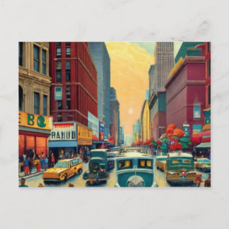 Cartão Postal De Festividades Cidade de Nova Iorque