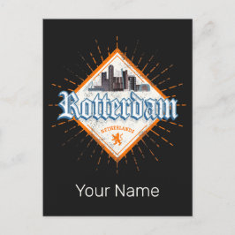 Cartão Postal De Festividades Cidade de Roterdão, Países Baixos Skyline - Holand