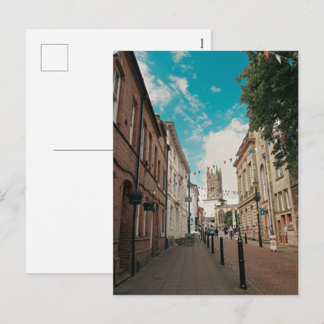 Cartão Postal De Festividades Cidade do país inglês (Frente/Verso)