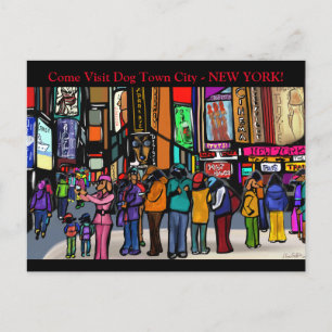 Cartão Postal De Festividades Cidade Dog Town - NOVA YORK