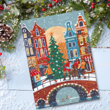 Cidade moderna e fofa Amsterdam Natal