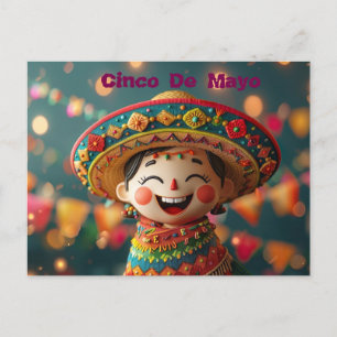 Cartão Postal De Festividades Cinco De Mayo Sombrero