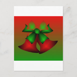 Cartão Postal De Festividades Cintos Vermelhos de Natal