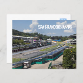 Cartão Postal De Festividades Circuito de Corridas Spa-Francorchamps, Bélgica