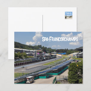Cartão Postal De Festividades Circuito de Corridas Spa-Francorchamps, Bélgica