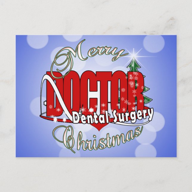 Cartão Postal De Festividades Cirurgia dentária de NATAL (Frente)