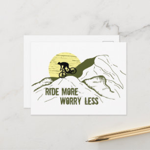 Cartão Postal De Festividades citação de bicicleta de montanha descida