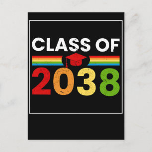 Cartão Postal De Festividades Citação de Volta às Aulas da Turma de 2038