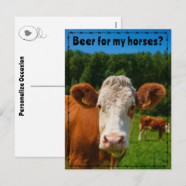 Cartão Postal De Festividades Citação engraçada no estilo Country Western de ran